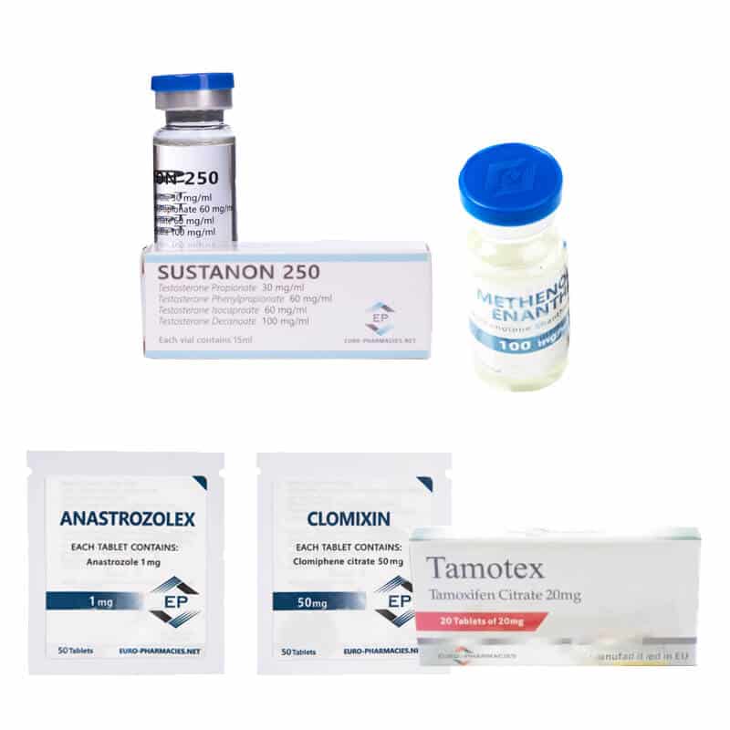 PAQUETE DE MÚSCULO SECO (INYECCIÓN) SUSTANON + PRIMOBOLAN + PCT (8 semanas) Euro Pharmacies