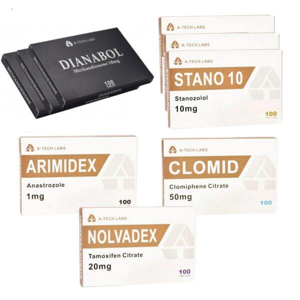 Paquete para ganar masa muscular magra Esteroides orales Dianabol Winstrol 8 semanas A Tech Labs 1