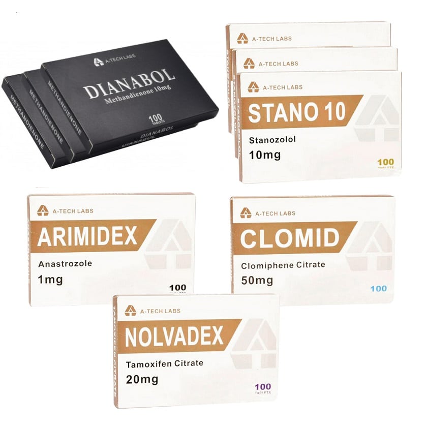 Paquete para ganar masa muscular magra Esteroides orales Dianabol Winstrol 8 semanas A Tech Labs 1