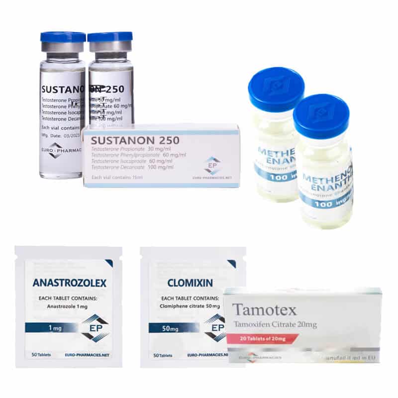 Pack para ganar masa muscular magra (inyección) SUSTANON + PRIMOBOLAN + PCT (8 semanas) Euro Pharmacies