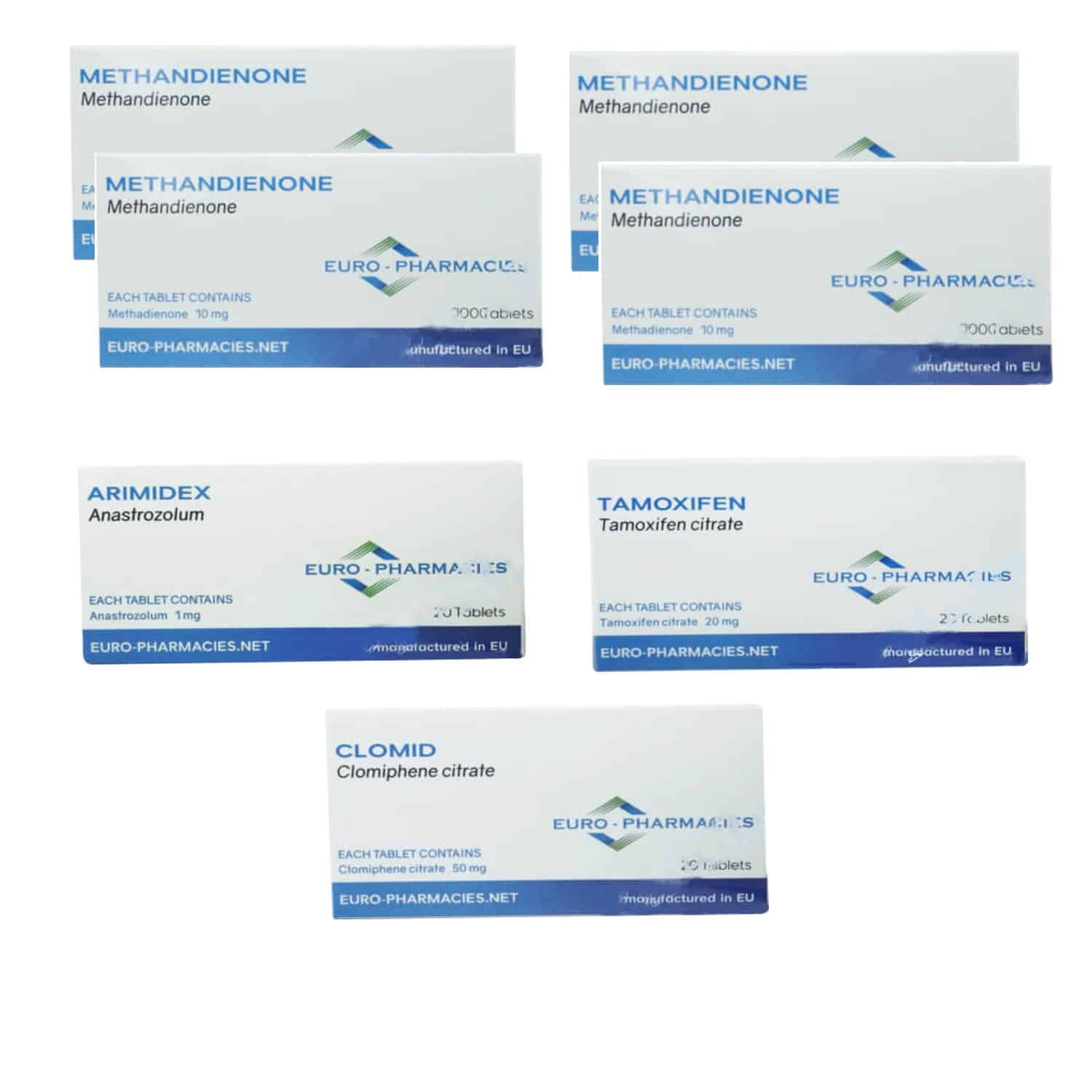 Paquete de esteroides orales Dianabol de Euro Pharmacies