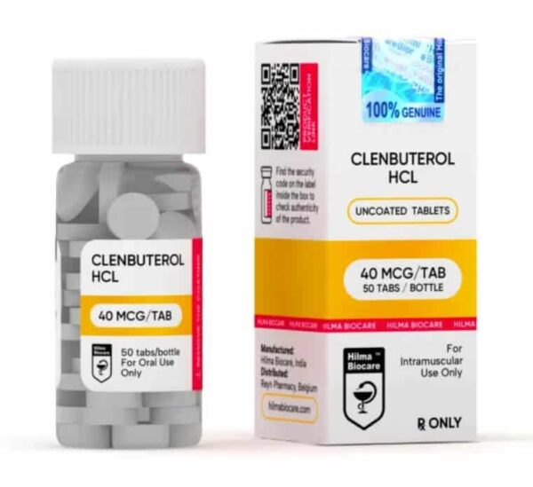 Clenbuterol 40 mcg 50 comprimidos Hilma