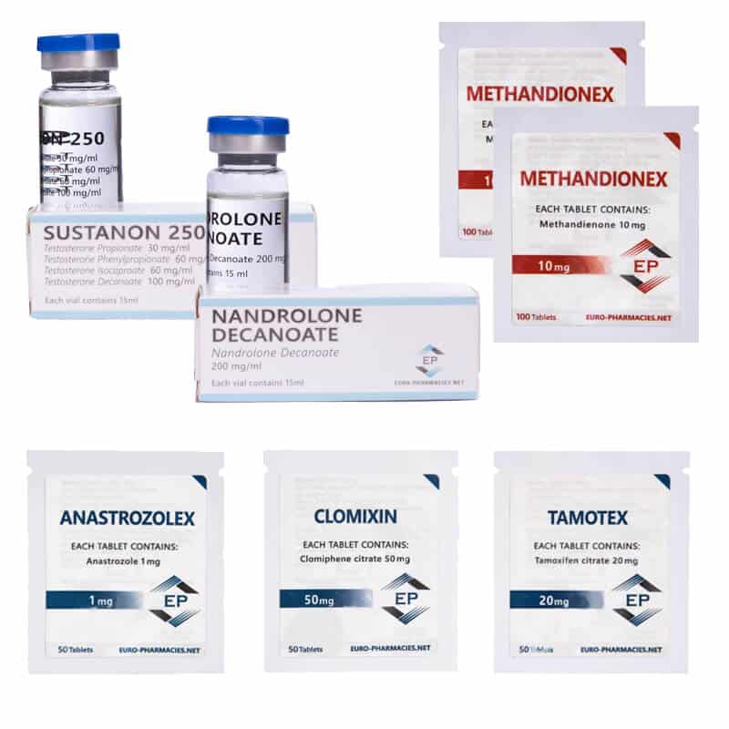 Paquete para aumentar masa muscular (inyección) SUSTANON + DECA + DIANABOL (8 semanas) Euro Pharmacies