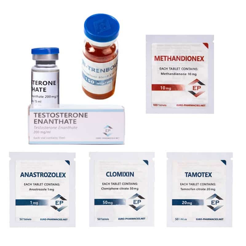 Paquete de inyección oral para ganar masa muscular magra EURO PHARMACIES DIANABOL TEST E TRI TREN 10 semanas