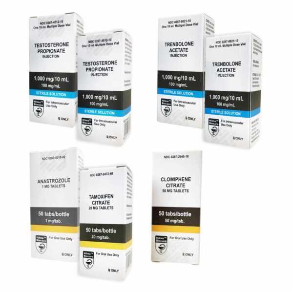 Paquete Hilma para ganar masa muscular magra: Propionato de testosterona + Acetato de trembolona + PCT (6 semanas)