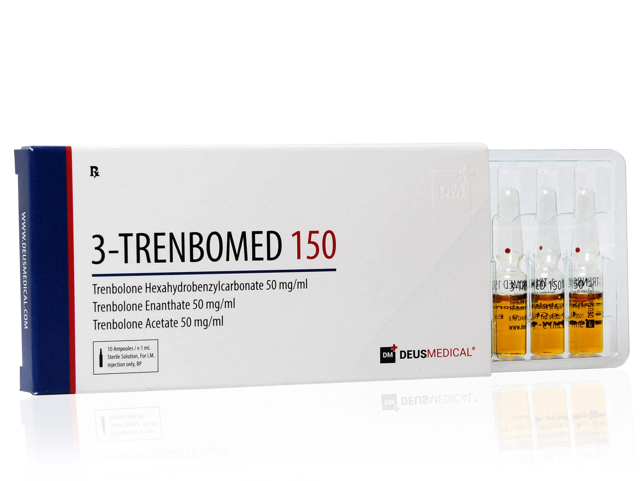 DEUSMEDICAL 3 TRENBOMED 150 DELANTERO + 3 AMPERIOS