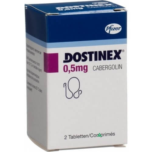 Dostinex 0,5 mg comprimidos de cabergolina Pfizer 2 comprimidos