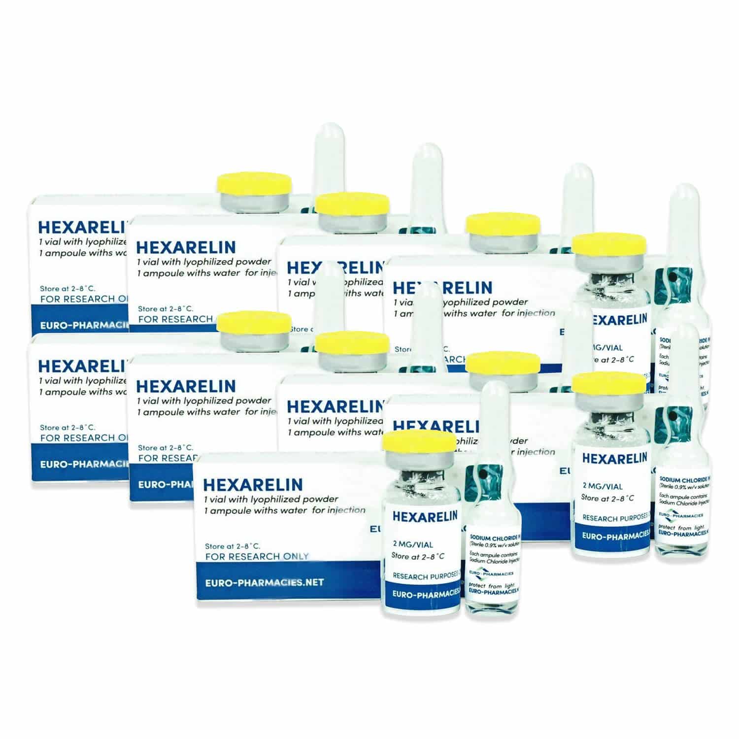Pack de péptidos antiedad. Farmacias europeas. Hexarelin (12 semanas).