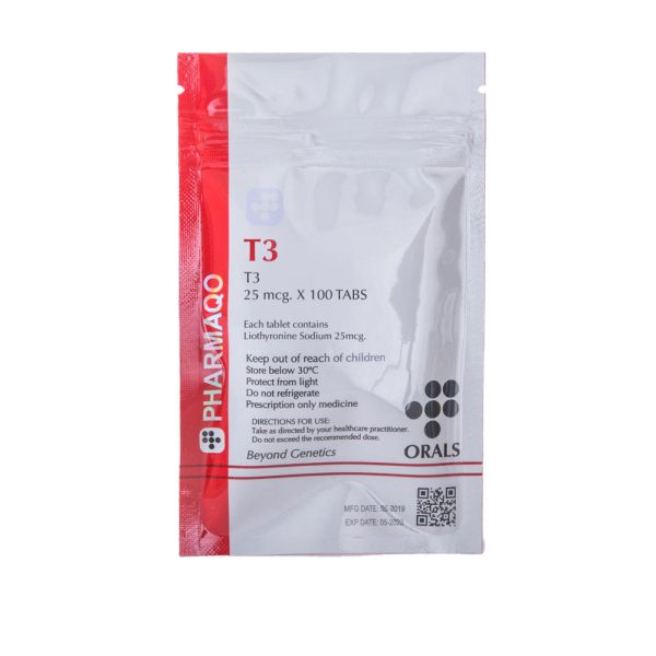 T3 25mcg x 50 Liotironina sódica 25mcg comprimidos 50 comprimidos Pharmaqo Labs 41 €