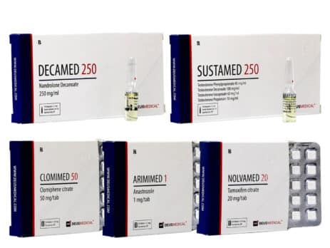2 Paquetes Clásicos para Ganar Masa Masculina 8 semanas Sustanon Deca durabolin Protección PCT Deus Medical 463×348