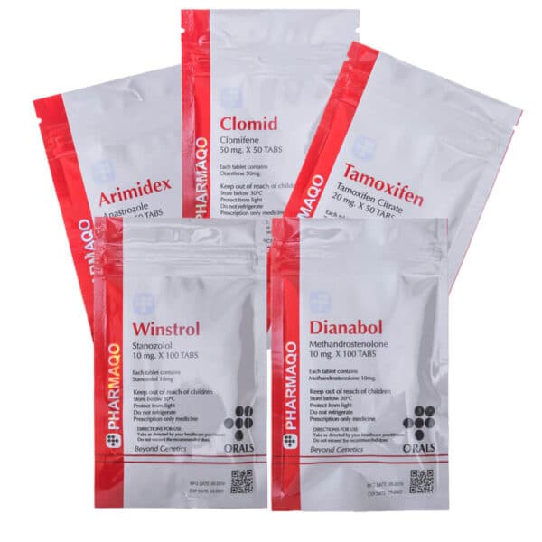 Paquete de aumento de masa muscular seca, oral, 4 semanas, Dianabol, Winstrol, protección PCT, Pharmaqo Labs, 600×600
