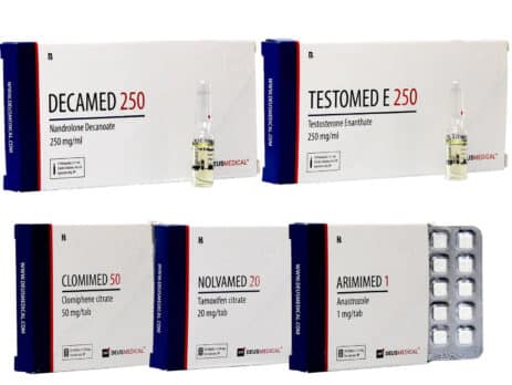 Paquete de aumento de masa muscular INYECT Enantato 250 DECA 8 semanas Deus Medical 463×348