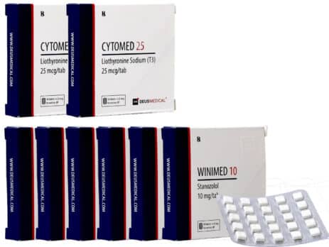 Paquete de 6 comprimidos de estanozolol T3 Cytomel, esteroides orales, 8 semanas, Deus Medical, 463×348