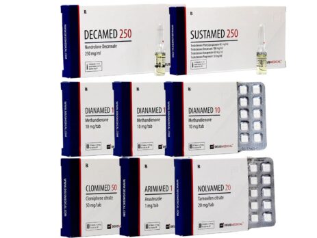 Paquete Clásico para Ganar Masa 8 semanas Sustanon Deca Dianabol Protección PCT Deus Medical 463×348