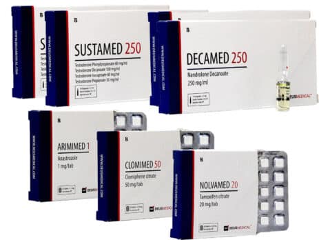 Paquete para aumento de masa NIVEL II INYECCIÓN SUSTANON DECA PCT 8 semanas Deus Medical 463×348