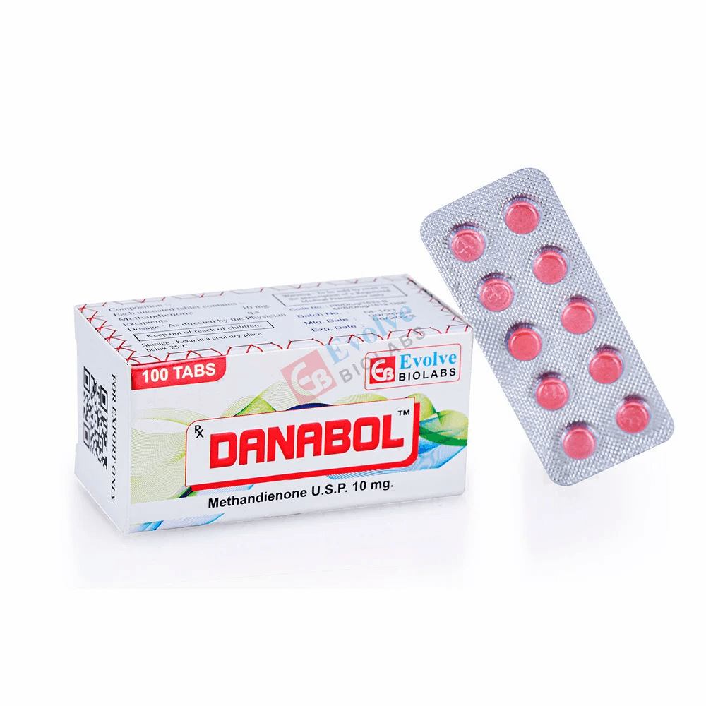 Comprimidos de Danabol (metandienona 10 mg) (100 comprimidos) - Evolve Biolabs