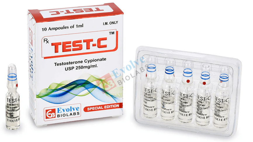Cipionato de testosterona 250 mg/ml (10 ampollas de 1 ml) - Evolve Biolabs