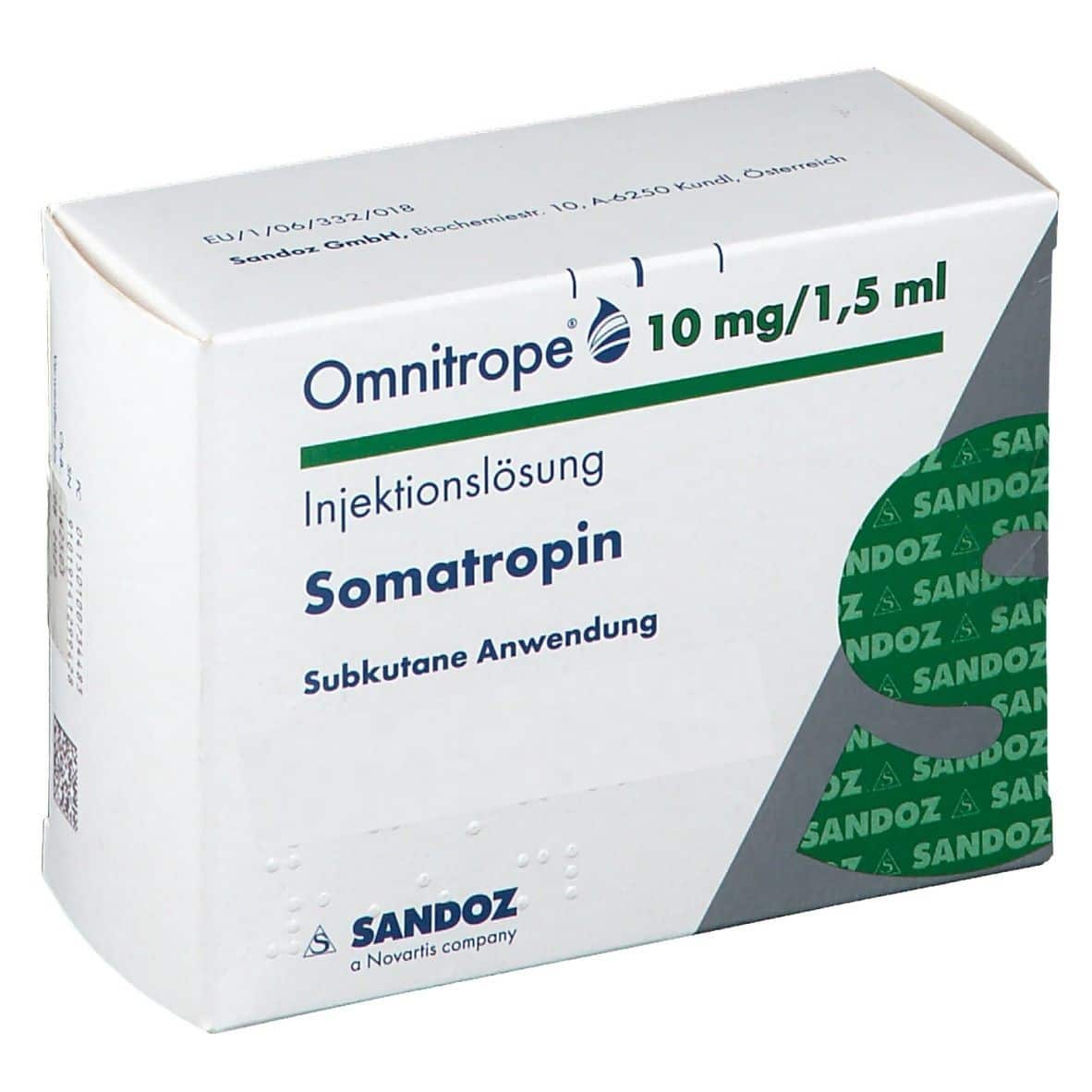 Somatropina Omnitrope 30 UI 10 mg 1,5 ml Cartucho Sandoz