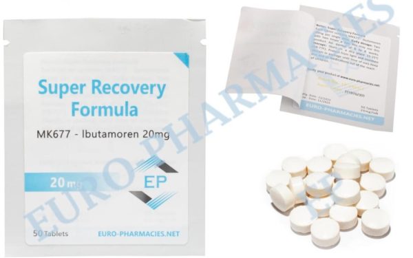 Super recuperación (Ibutamoren MK677) comprimidos de 20 mg, 50 comprimidos. Farmacias Euro UE.