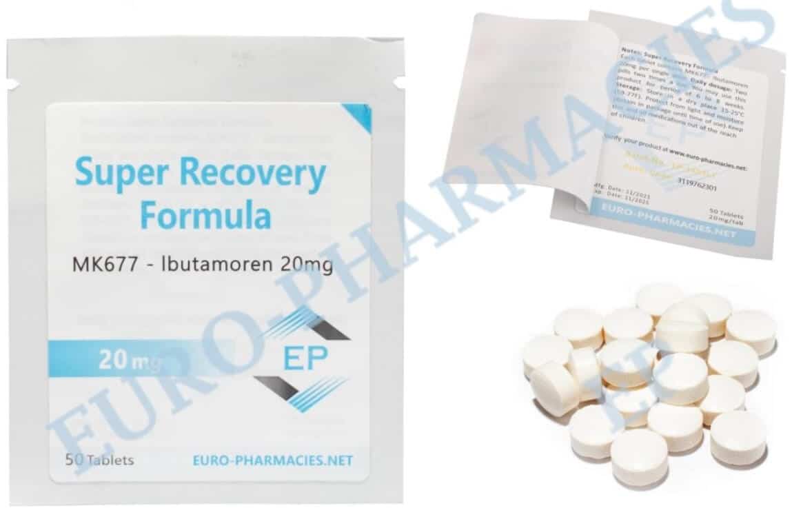 Super recuperación (Ibutamoren MK677) comprimidos de 20 mg, 50 comprimidos. Farmacias Euro UE.