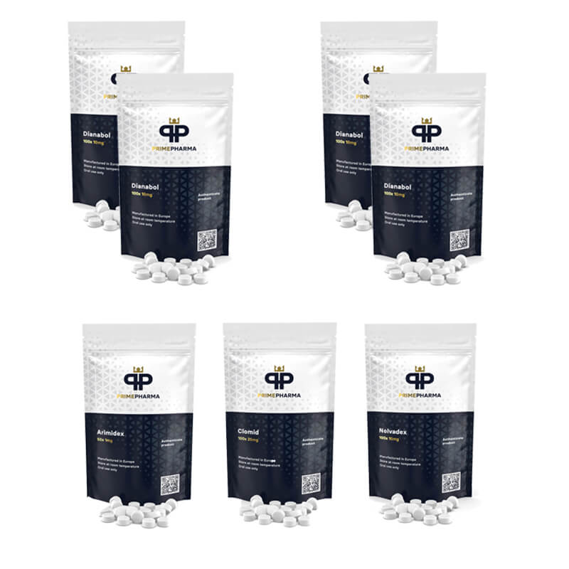 Pack para ganar masa muscular (oral) Dianabol + PCT (8 semanas) Prime Pharma