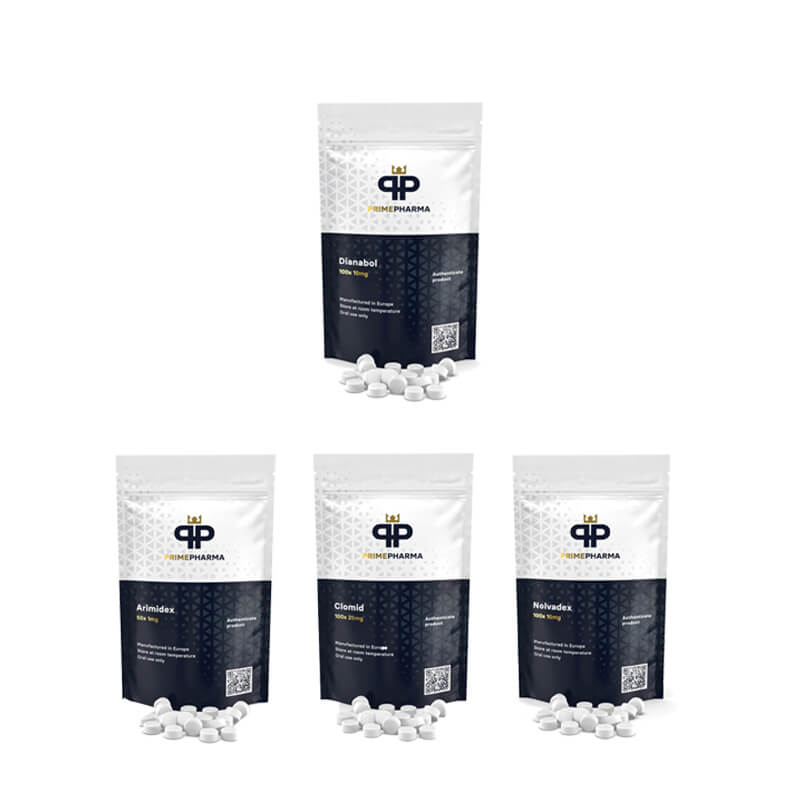 Pack para ganar masa muscular (oral) Dianabol + Protección + PCT (4 semanas) Prime Pharma