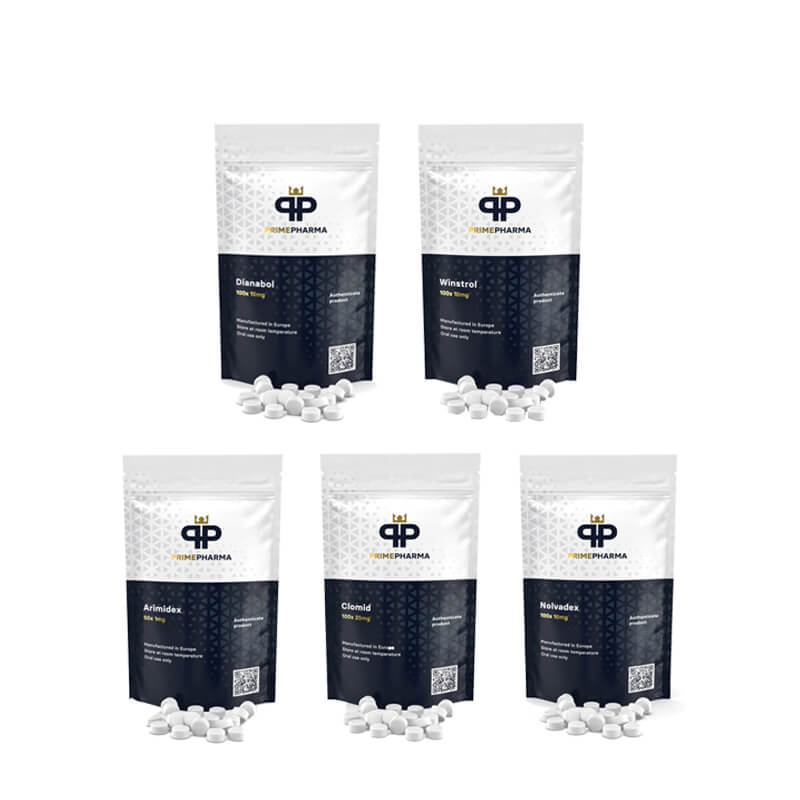 Paquete para ganar masa muscular magra: Esteroides orales Dianabol + Winstrol (4 semanas) PRIME PHARMA