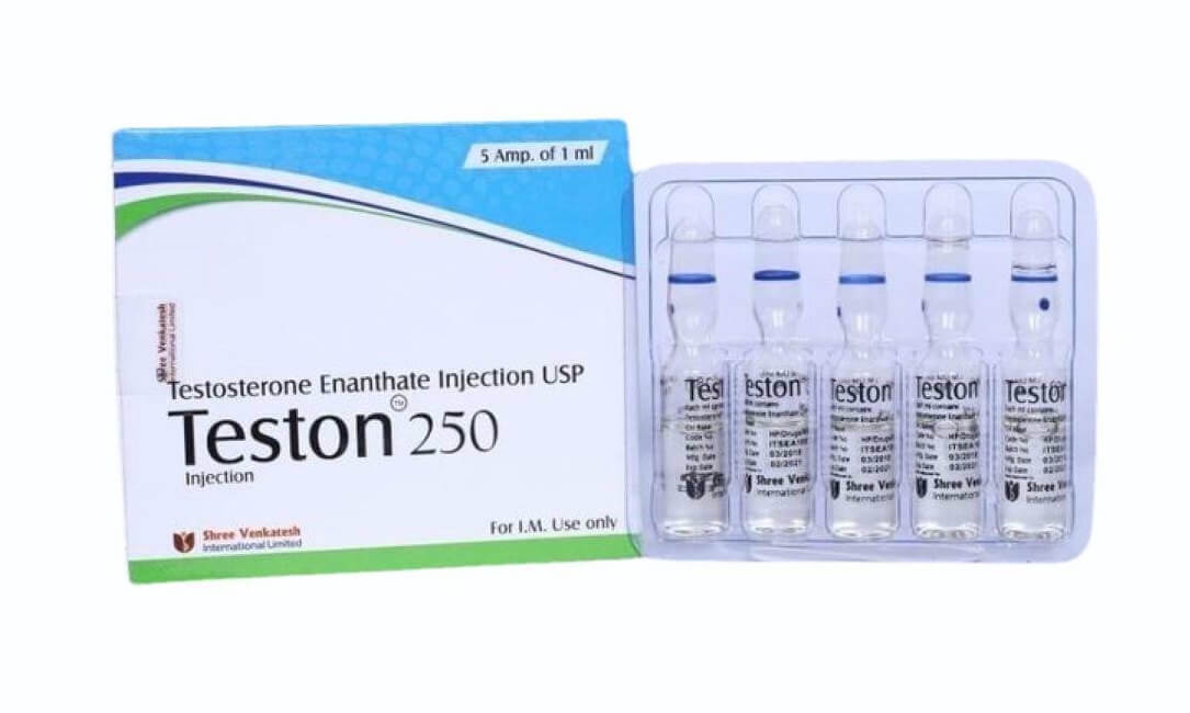 TESTON - Enantato de testosterona 250 mg/ml (5 ampollas x 1 ml) - Shree Venkatesh