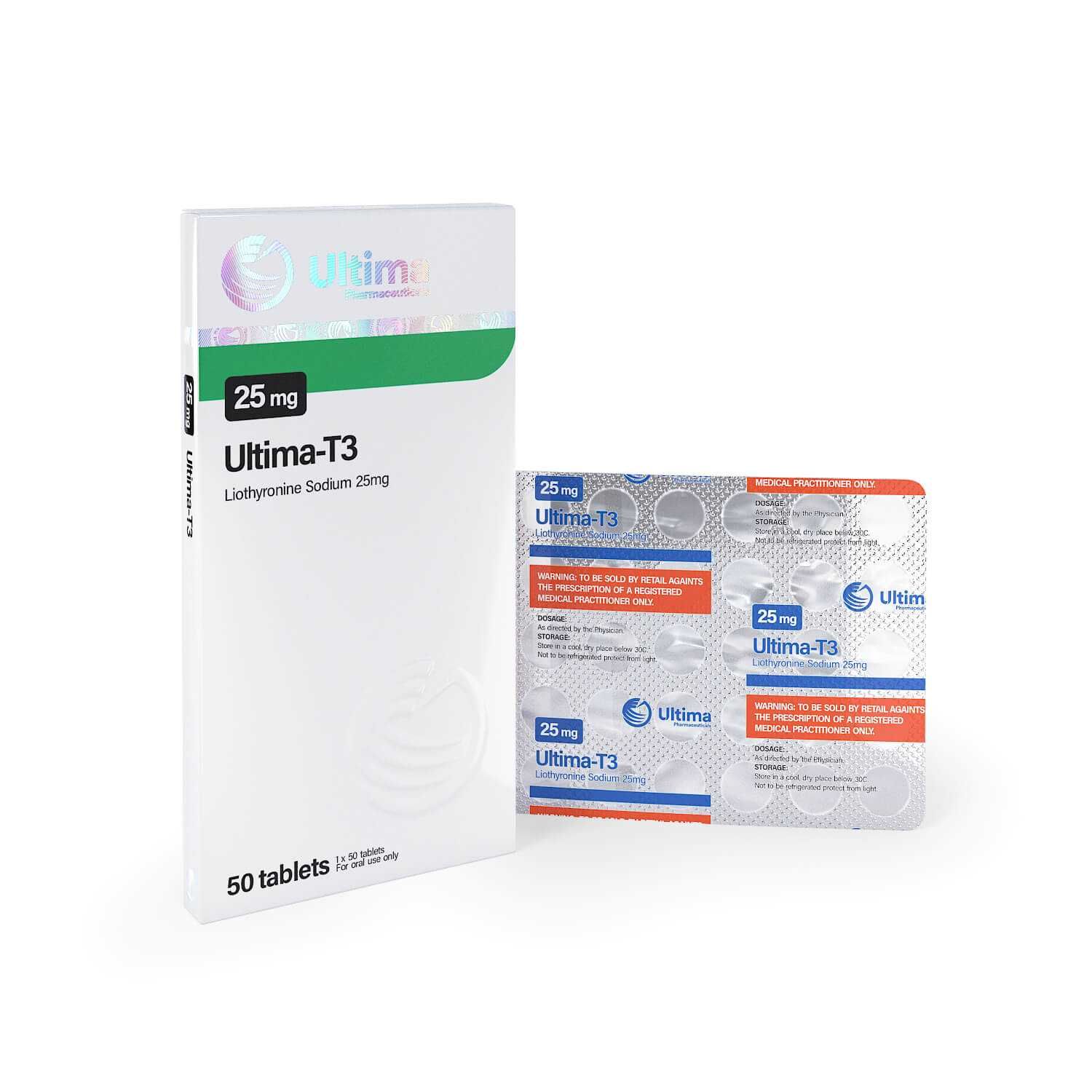 Ultima T3 50 pastillas x 25 mcg