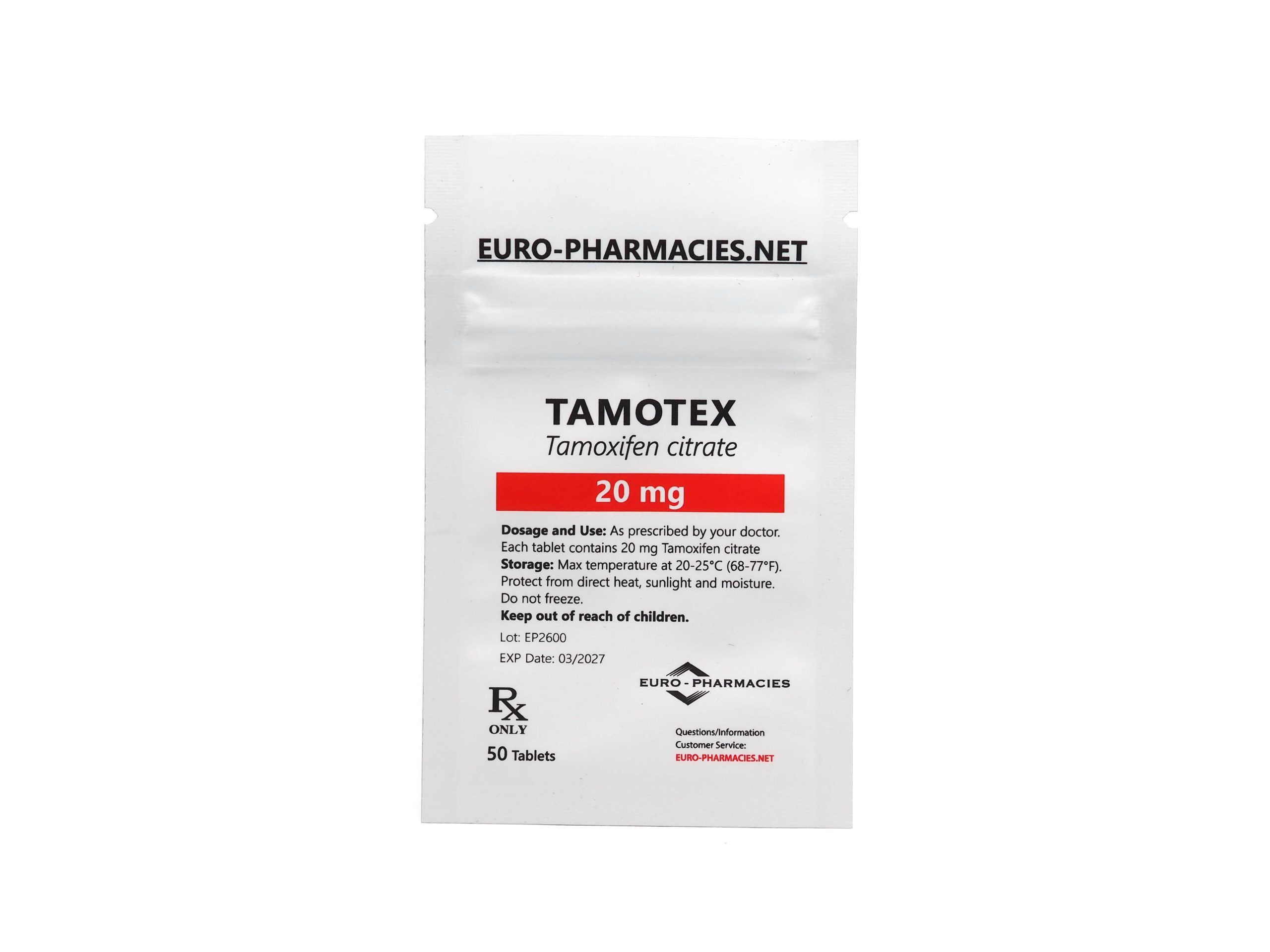 Europharmacies ofrece Tamotex (tamoxifeno)