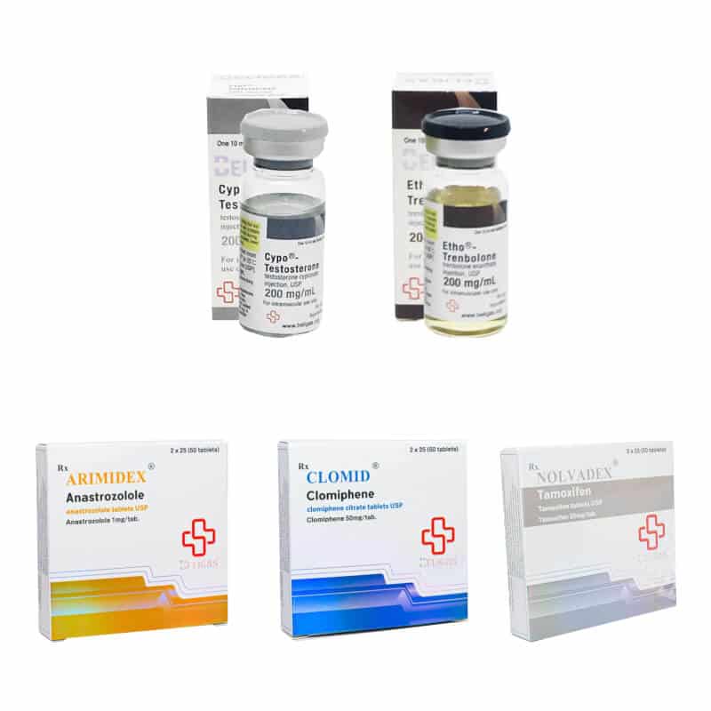 Paquete para el aumento de masa muscular magra: Cipionato de testosterona + Enantato de trembolona (10 semanas) Beligas Pharmaceuticals International