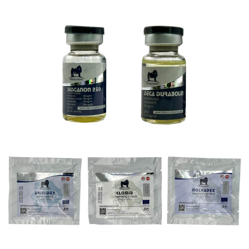 BABOON PHARMA Paquete Clásico para Ganar Masa Masiva Sustanon Deca