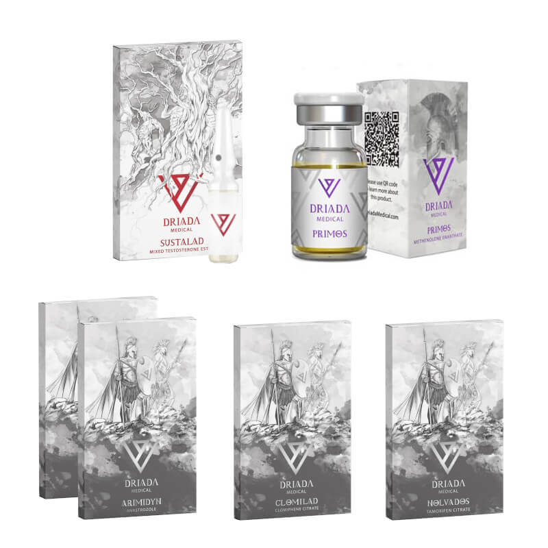 Paquete para ganar masa muscular seca DRIADA MEDICAL Sustanon Primobolan (8 semanas)