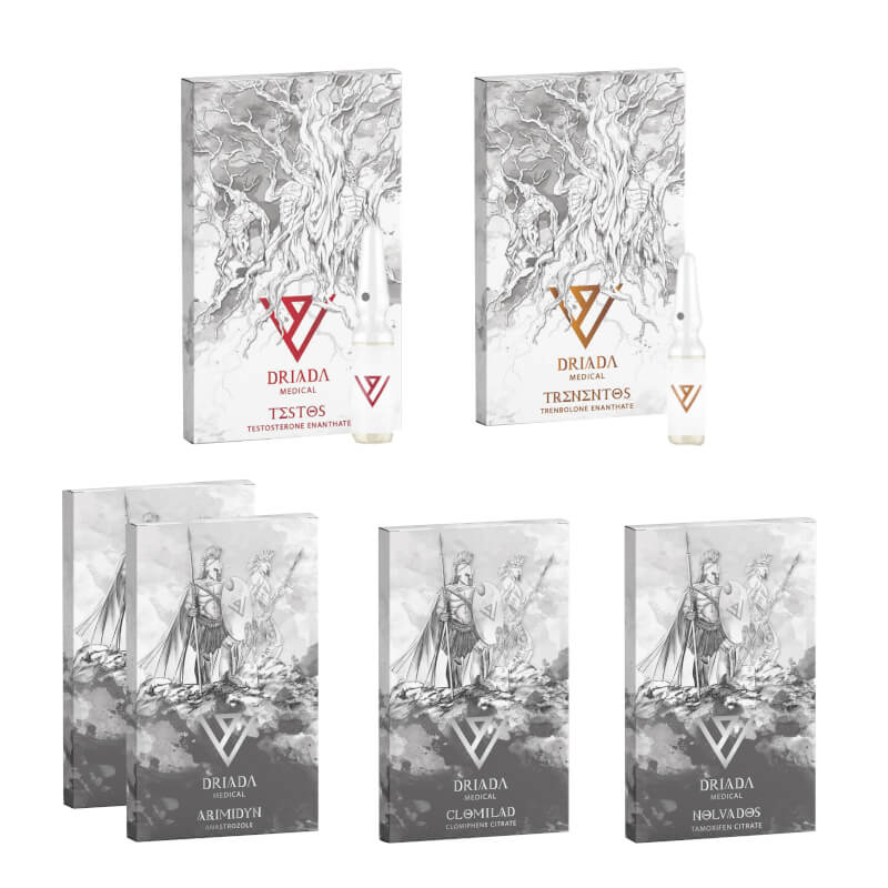 Paquete DRIADA MEDICAL para ganar masa muscular magra: Enantato de testosterona, enantato de trembolona (10 semanas)