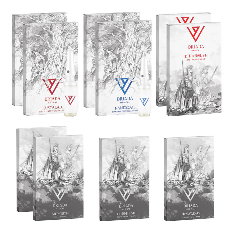 Paquete avanzado para ganar masa muscular DRIADA MEDICAL Sustanon Deca Dianabol 8 semanas