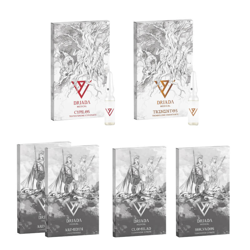 Pack para ganar masa muscular seca: Cipionato de testosterona y enantato de trembolona (10 semanas) DRIADA MEDICAL