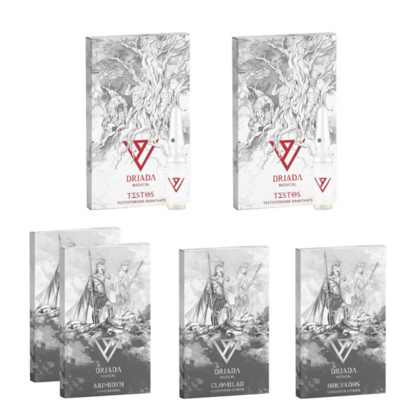 Pack para ganar masa muscular (8 semanas) Enantato de testosterona + Protección + PCT DRIADA MEDICAL