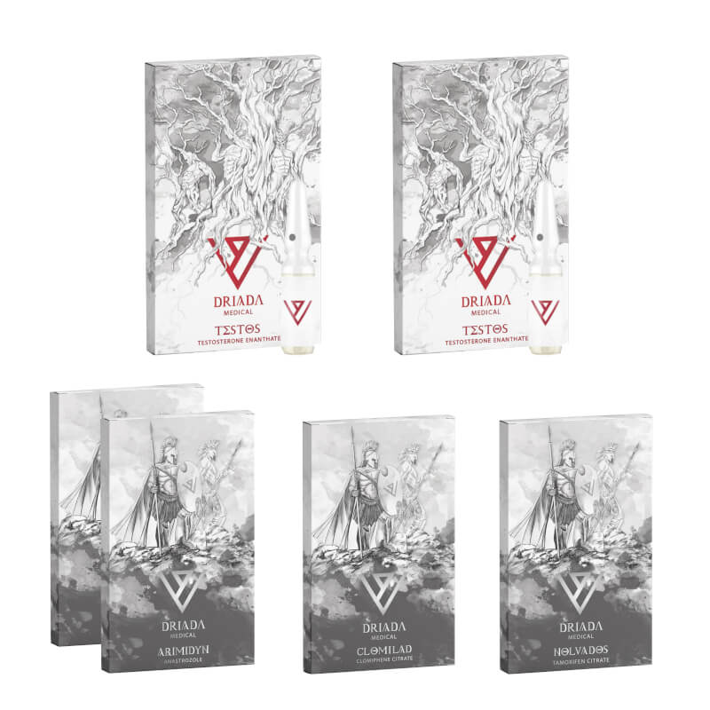 Pack para ganar masa muscular (8 semanas) Enantato de testosterona + Protección + PCT DRIADA MEDICAL