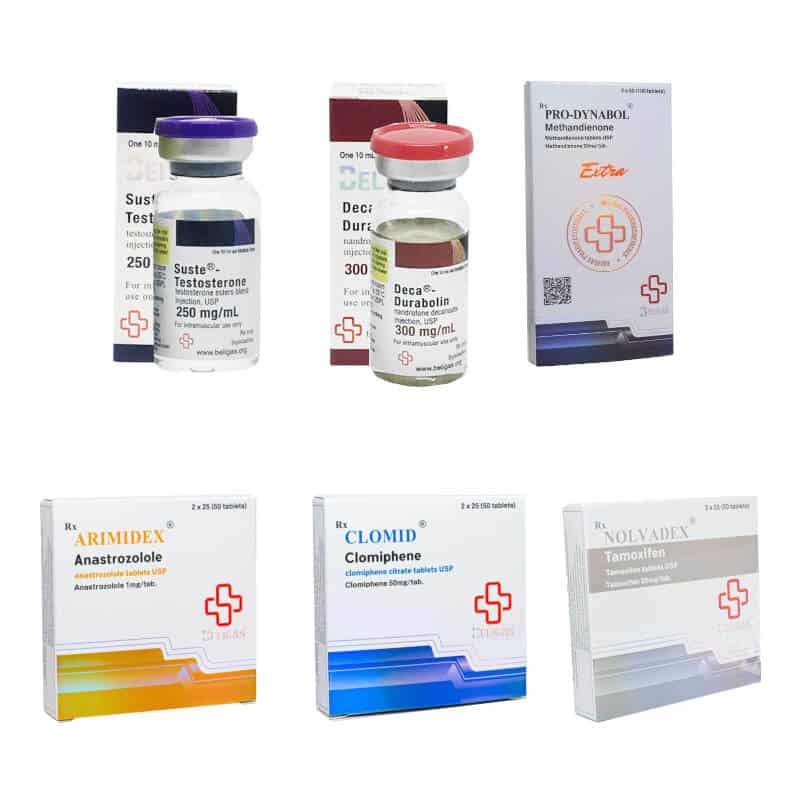 Paquete para aumentar masa muscular (inyección) SUSTANON + DECA + DIANABOL (8 semanas) Beligas Pharmaceuticals International