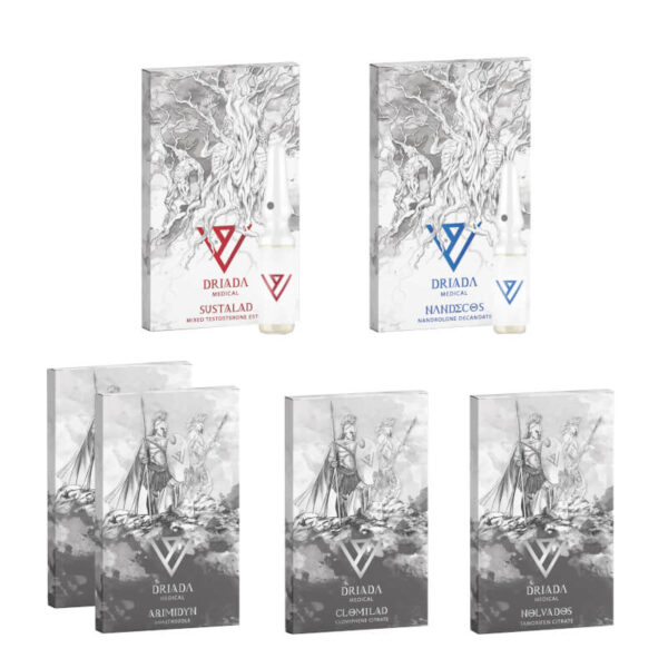 Paquete para aumento de masa NIVEL I INYECCIÓN SUSTANON DECA PCT 8 semanas Driada