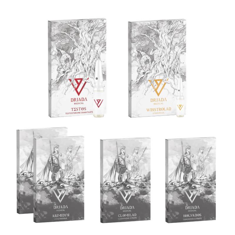 Paquete para ganar masa muscular seca NIVEL I INYECCIÓN DE ENANTATO WINSTROL PROTECCIÓN PCT 8 semanas Driada Medical