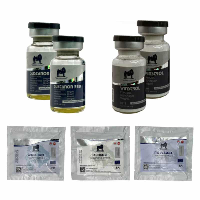 Paquete de aumento de masa muscular magra NIVEL II (INYECCIÓN) SUSTANON + WINSTROL + PROTECCIÓN + PCT (8 semanas) Baboon Pharma