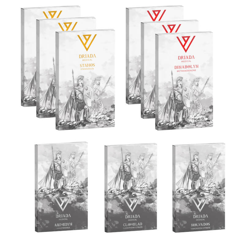 Paquete Driada Medical para ganar masa muscular magra: Esteroides orales Dianabol + Winstrol (8 semanas)