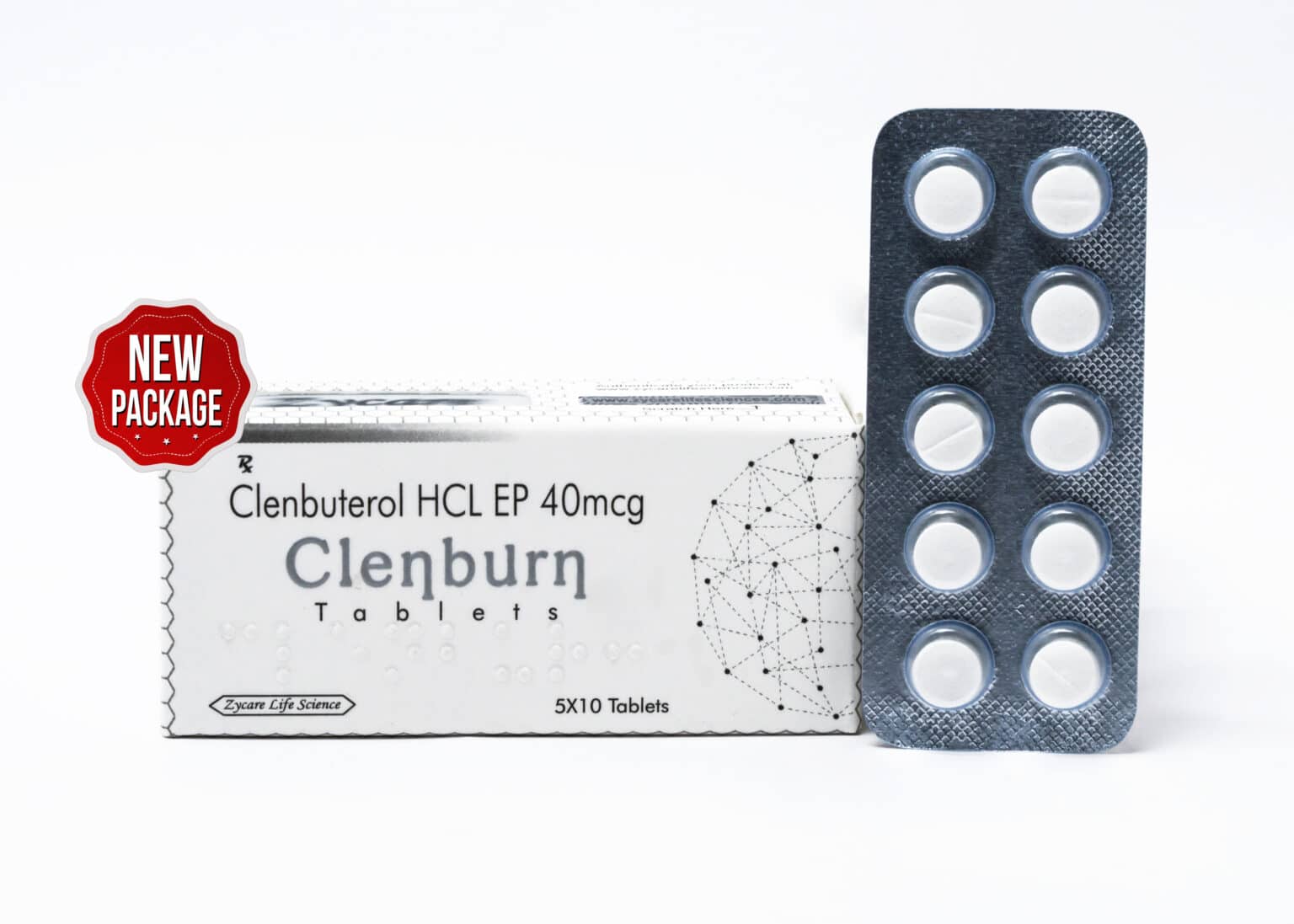 CLENBURN Clenbuterol HCl EP 40 mg 5 × 10 1