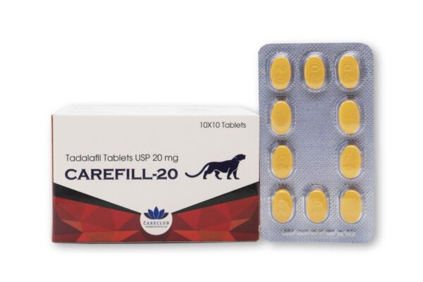 Carefill 20 mg Tadalafilo 100 comprimidos Farmacia UE
