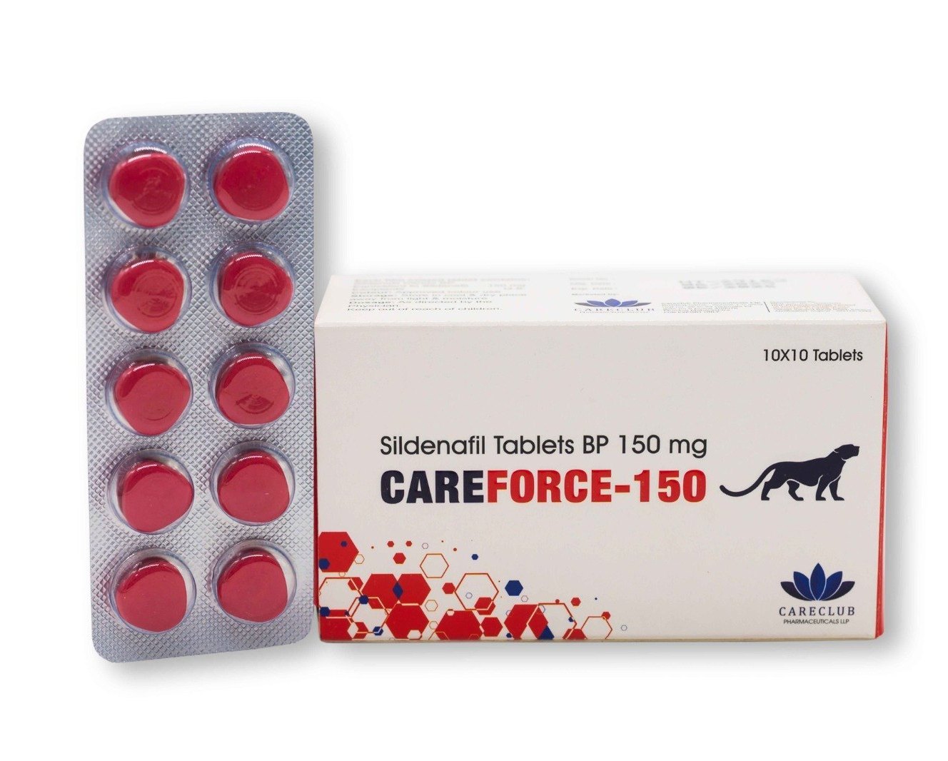 Careforce 150 mg de sildenafil BP, 100 comprimidos, Farmacia UE