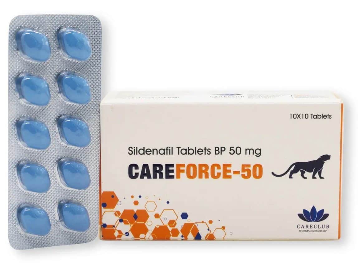 Careforce 50 mg de sildenafil BP 100 comprimidos Farmacia UE