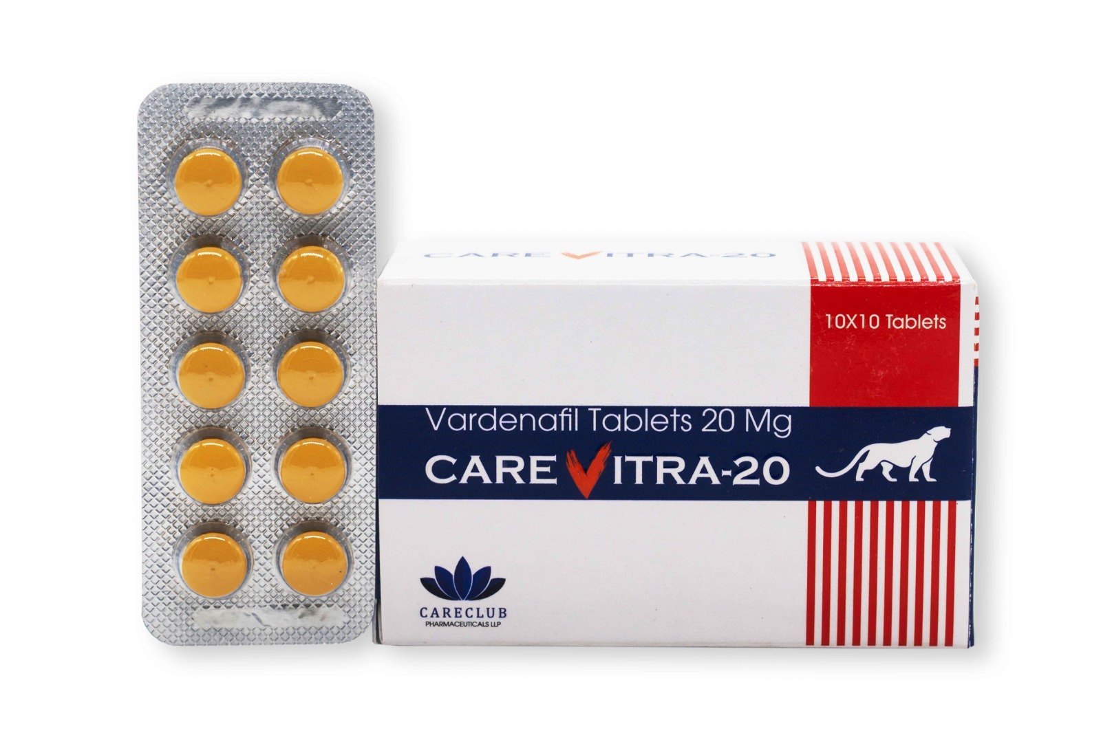 Carevitra 20 mg Vardenafil 100 comprimidos Farmacia UE