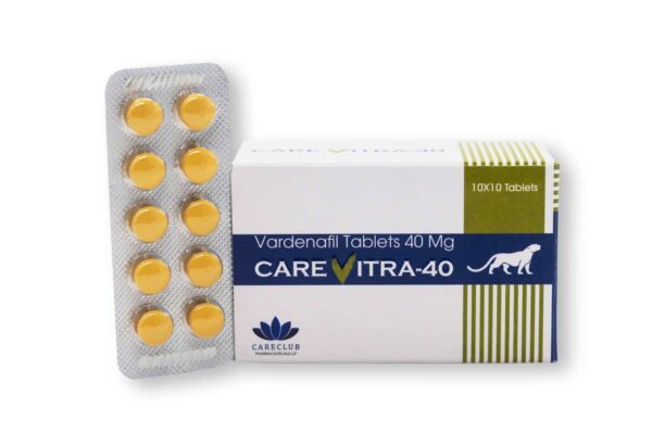 Carevitra 40mg Vardenafil 100 comprimidos Farmacia UE