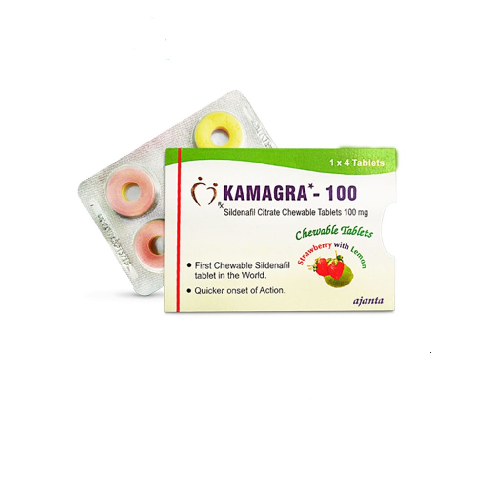 Kamagra 100 CT Fresa y Limón Citrato de Sildenafilo CT 1×4 Farmacia UE